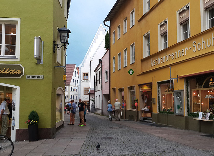 Füssen sokakları...