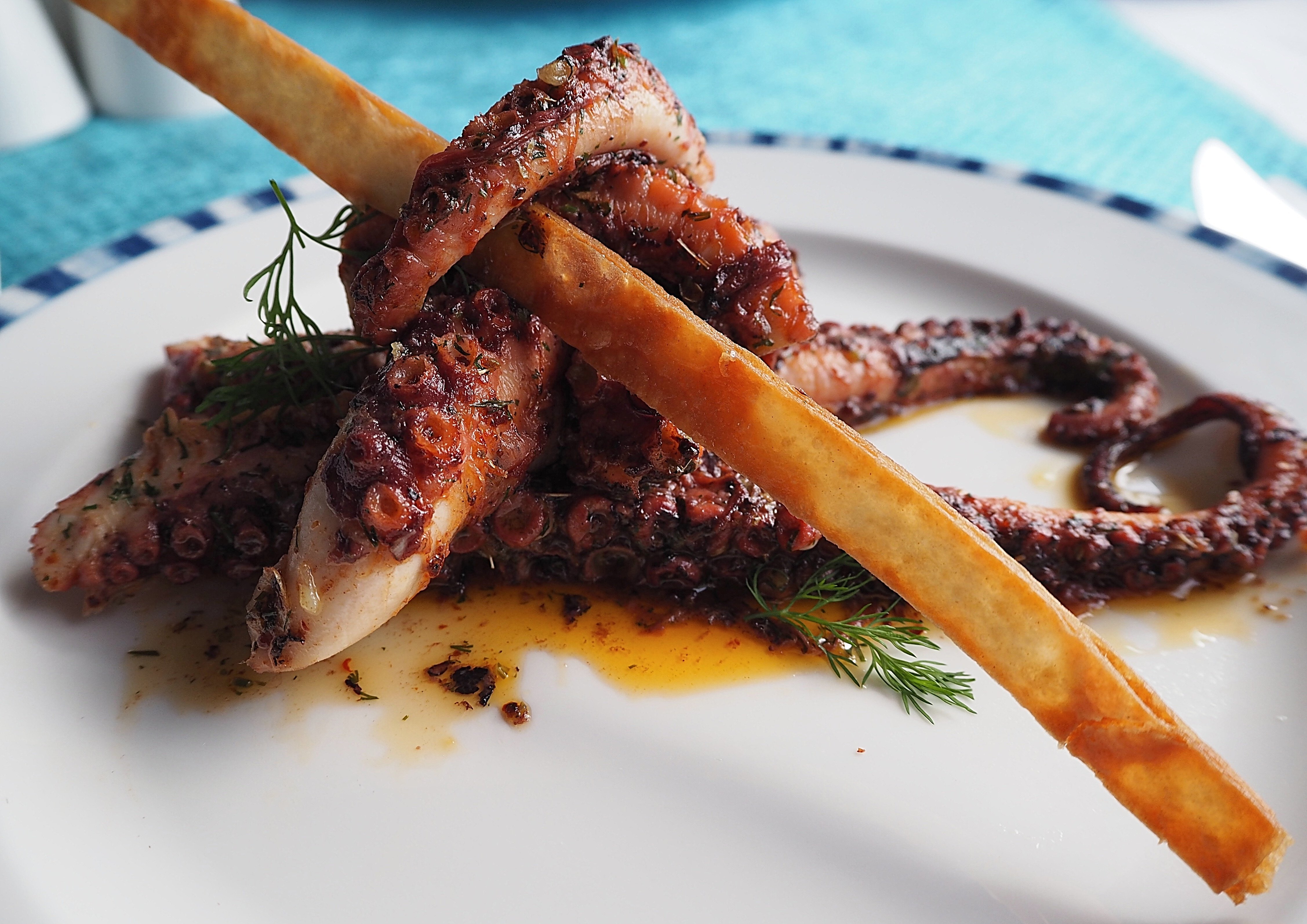 L’Azur Restoran'da enfes ahtapot ızgara