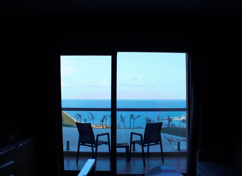 Elexus'ta kaldığım odanın manzarası.