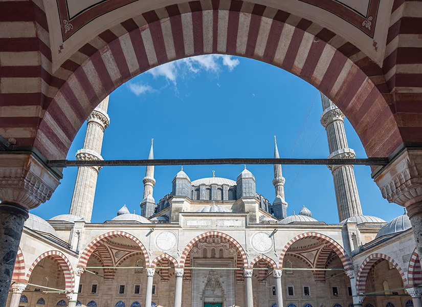 Selimiye Camii Edirne Türkiye'nin Simgeleşmiş Şehirleri ve Yapıları